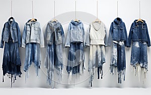 Fashion in Different Denim Washes.