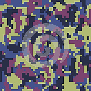 Fashion digital pixel camo pattern. Vector camouflage texture