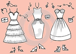 Fashion dresses and accessories