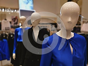 Fashion dummy - clothing for women, blue dress photo
