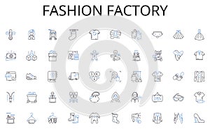 Fashion factory line icons collection. Chance, Randomization, Variance, Coin, Dice, Permutation, Combination vector and photo