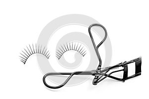 Fashion false eyelash with curler