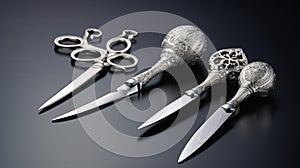 fashion and functionality as fancy scissors take center stage on a pristine white backdrop.
