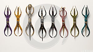 fashion and functionality as fancy scissors take center stage on a pristine white backdrop.