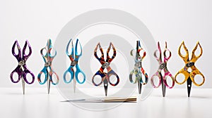 fashion and functionality as fancy scissors take center stage on a pristine white backdrop.