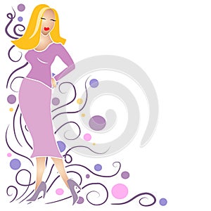 Fashion Girl Clip Art Blonde