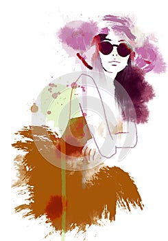 Fashion girl illustration