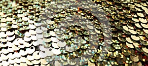 Fashion gold sequin background, fabric glitter surfactant