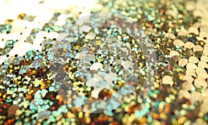 Fashion gold sequin background, fabric glitter surfactant