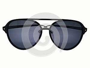 Fashion and healthcare concept, black lens of sunglasses with bl