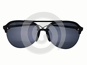 Fashion and healthcare concept, black lens of sunglasses with ha