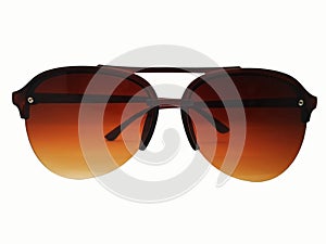 Fashion and healthcare concept, brown lens of sunglasses with ha