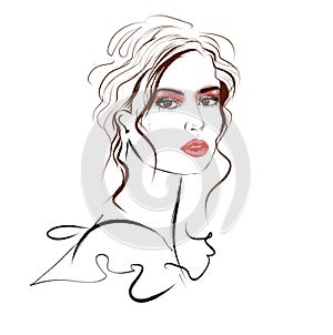 Fashion illustration woman digital art