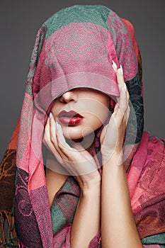 Fashion islamic style woman in pink