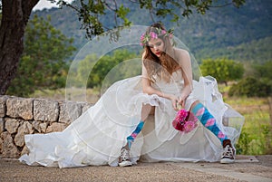Fashion jilted teen bride.