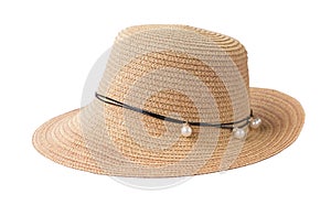 Fashion lady hat on white background