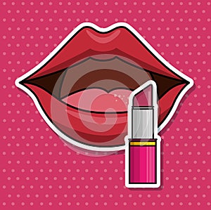 Fashion lipss badges icon