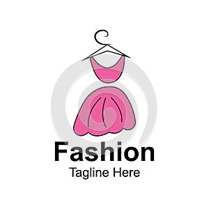 Fashion Logo Design Template. Abstract Beauty Women\'s Dress Fashion.