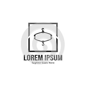 Fashion logo template design. Fashion logo with modern frame