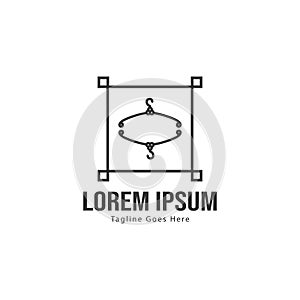 Fashion logo template design. Fashion logo with modern frame