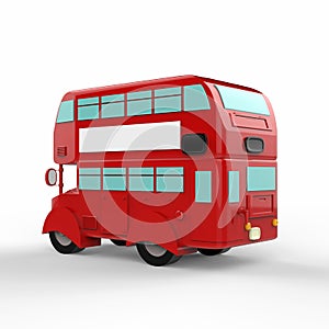 Fashion london doubledecker red bus. 3d render