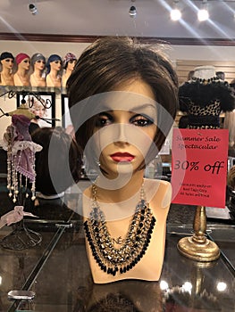 Fashion Mannequins in wigs.