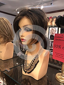 Fashion Mannequins in wigs.