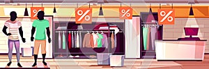Fashion menswear boutique sale vector illustration photo
