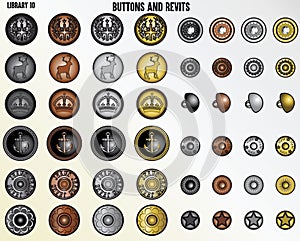 Fashion Metallic Buttons and Revit for Denim, Jeans, Jackets, Coats and For All Kind of Textile