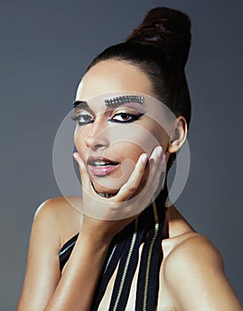 Fashion model with egyptian style make up