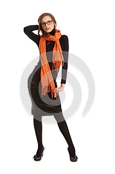 Moda arancia sciarpa 
