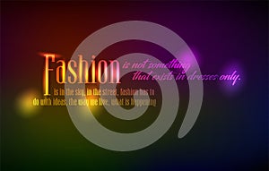 Fashion neon Calligraphy. Minimal Fashion Slogan line for T-shirt and apparels photo
