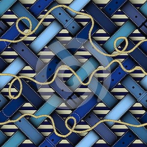 Fashion pattern with a belts