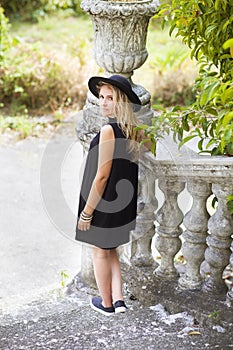 Fashion portrait of beautiful hippie young woman