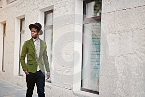 Fashion portrait of black african american man