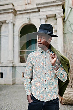Fashion portrait of black african american man