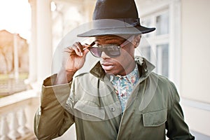 Fashion portrait of black african american man