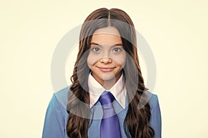 Fashion portrait of pretty teen girl. Latin or hispanic teenager child. Happy teenager, positive and smiling emotions.