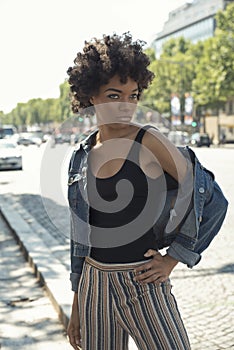 Fashion portrait of young beautiful woman.