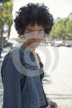 Fashion portrait of young beautiful woman.