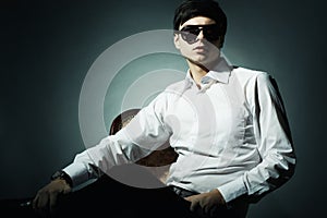 Fashion portrait of the young businessman