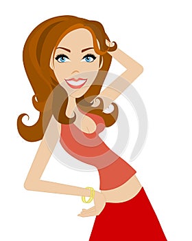 Fashion Pose Cartoon