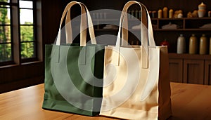 Fashion retail store bag carrying luxury merchandise generated by AI
