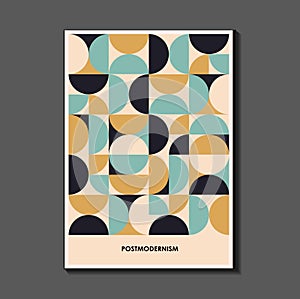 Fashion. retro poster inspired by postmodern , Bauhaus. Useful for interior design, background, poster design, first