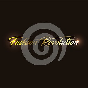 Fashion revolution. Minimal Fashion Slogan line for T-shirt and apparels. Creative fashion logo photo