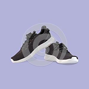 Fashion running sneaker shoes isolated