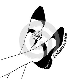 Fashion shoes hand drawn vector illustration