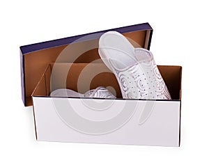 fashion with shoes on white background