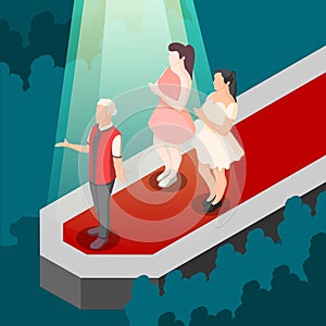 Fashion Show Isometric Composition