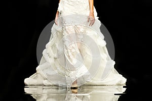 Fashion show runway beautiful wedding dress